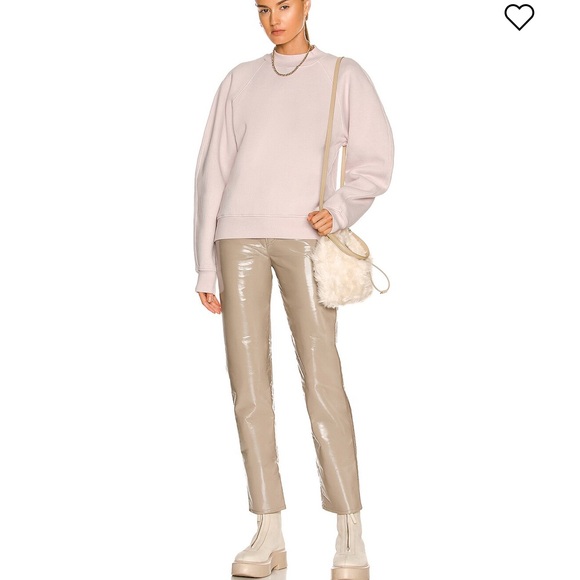 Agolde Light Pink Mock Neck Sweatshirt - Picture 3 of 8